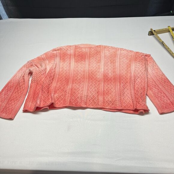 Free People Washed Ashore Red Chunky Knit Cardigan - Picture 7 of 10